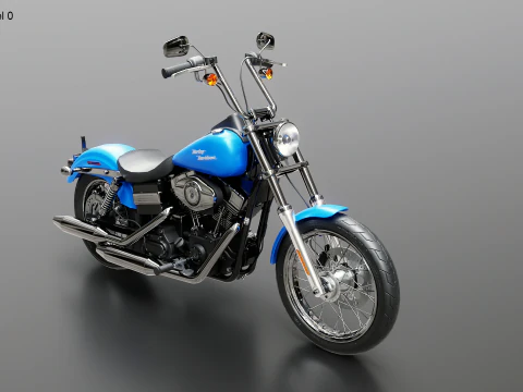 Harley-Davidson FXDBI Dyna Street Bob 2006 3D Model