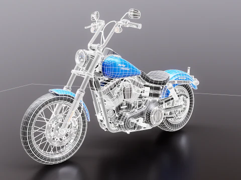 Harley-Davidson FXDBI Dyna Street Bob 2006 3D Model