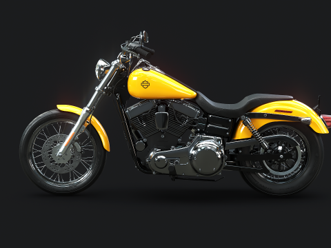 Harley-Davidson FXDC I Dyna Super Glide Custom 3D Модель
