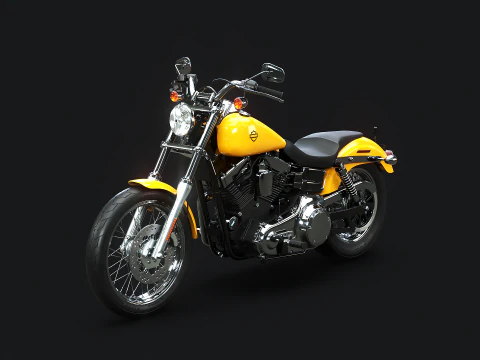 Harley-Davidson FXDC I Dyna Super Glide Custom 3D Model