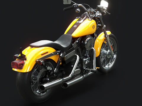 Harley-Davidson FXDC I Dyna Super Glide Custom 3D Model