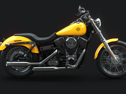 Harley-Davidson FXDC I Dyna Super Glide Custom 3D Model