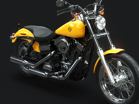 Harley-Davidson FXDC I Dyna Super Glide Custom 3D Model