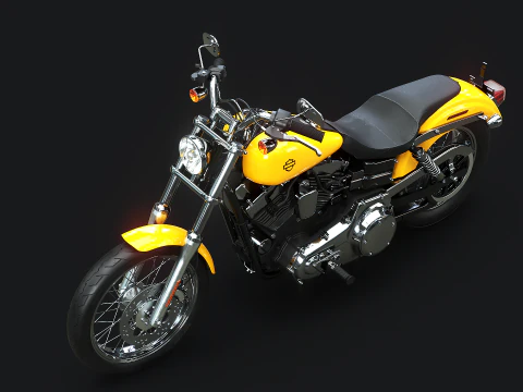 Harley-Davidson FXDC I Dyna Super Glide Custom 3D Model