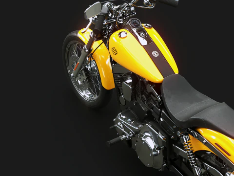 Harley-Davidson FXDC I Dyna Super Glide Custom 3D Model