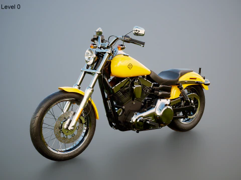 Harley-Davidson FXDC I Dyna Super Glide Custom 3D Model