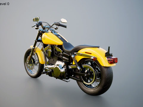Harley-Davidson FXDC I Dyna Super Glide Custom 3D Model