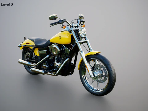 Harley-Davidson FXDC I Dyna Super Glide Custom 3D Model