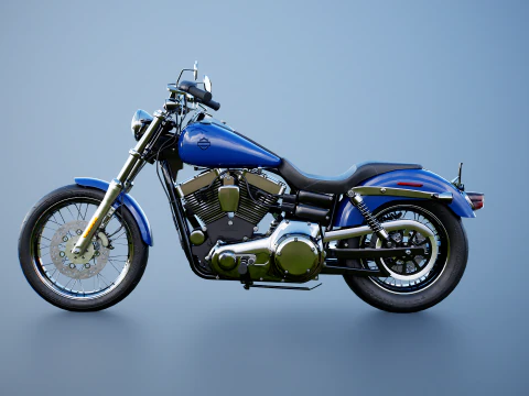 Harley-Davidson FXDC I Dyna Super Glide Custom 3D Model