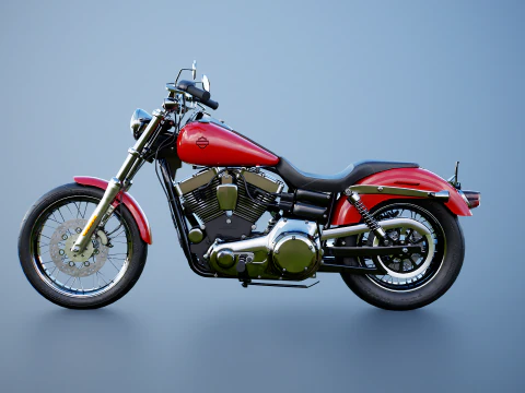 Harley-Davidson FXDC I Dyna Super Glide Custom 3D Model