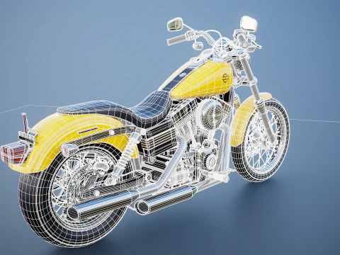 Harley-Davidson FXDC I Dyna Super Glide Custom 3D Model