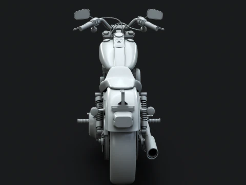 Harley-Davidson FXDC I Dyna Super Glide No Textures 3D Model