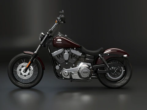 Motocicleta Harley-Davidson Street Bob 2017 Modelo 3D