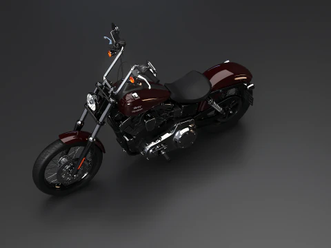 Motocicleta Harley-Davidson Street Bob 2017 Modelo 3D