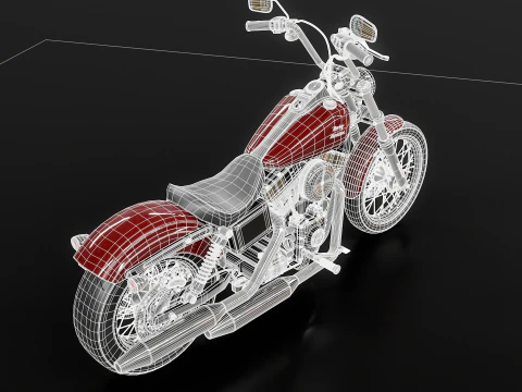 Motocicleta Harley-Davidson Street Bob 2017 Modelo 3D