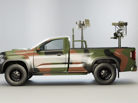 Camioneta anti drones Modelo 3D