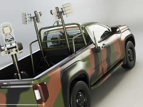 Camioneta anti drones Modelo 3D