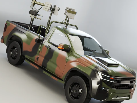 Camioneta anti drones Modelo 3D