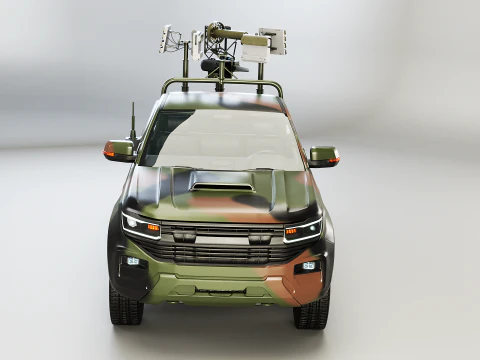 Camioneta anti drones Modelo 3D