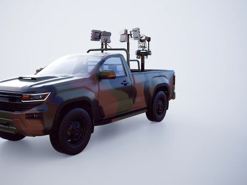 Camioneta anti drones Modelo 3D