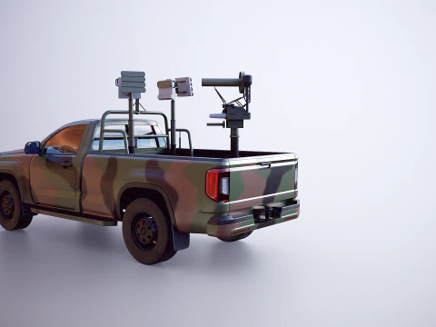 Camioneta anti drones Modelo 3D