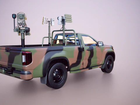 Camioneta anti drones Modelo 3D