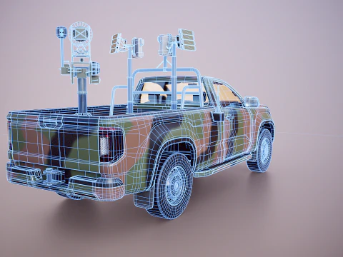 Camioneta anti drones Modelo 3D