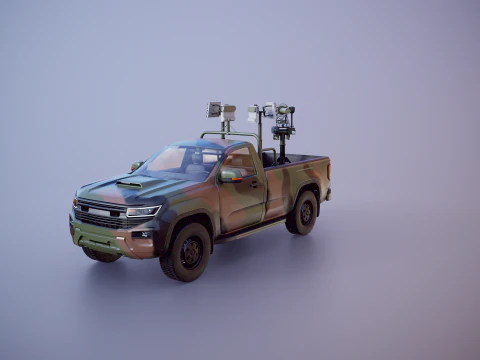 Camioneta anti drones Modelo 3D