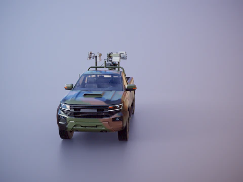 Camioneta anti drones Modelo 3D