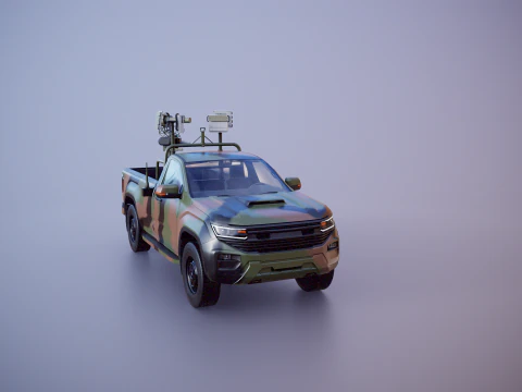 Camioneta anti drones Modelo 3D