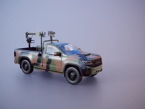 Camioneta anti drones Modelo 3D