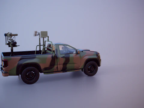 Camioneta anti drones Modelo 3D