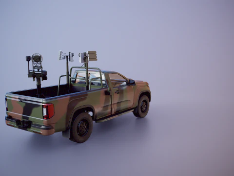 Camioneta anti drones Modelo 3D