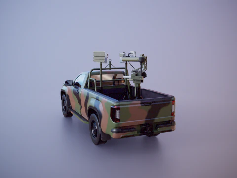 Camioneta anti drones Modelo 3D