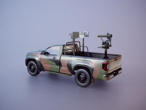 Camioneta anti drones Modelo 3D