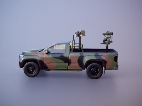 Camioneta anti drones Modelo 3D