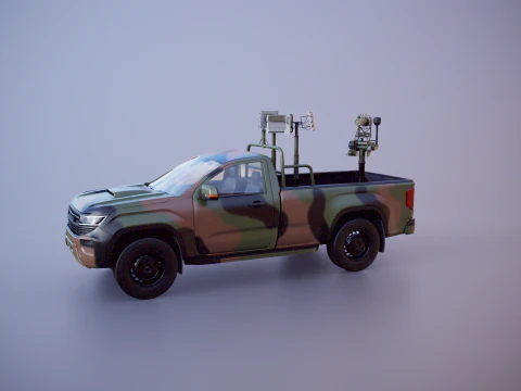 Camioneta anti drones Modelo 3D