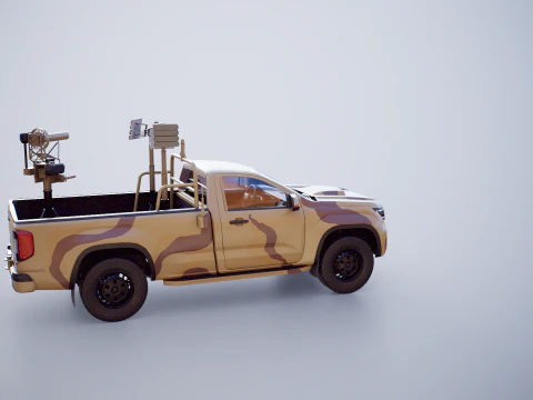 Піщаний камуфляж проти дронів 3D Модель