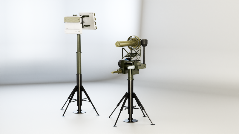 Sistema antidrones Modelo 3D .c4d .max .obj .3ds .fbx .stl .blend 