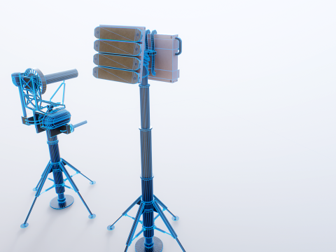 Sistema antidrones Modelo 3D