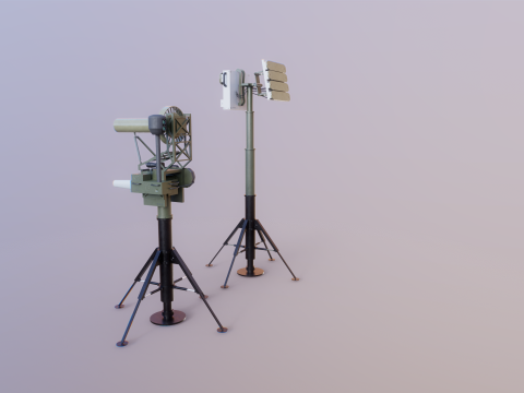 Sistema antidrones Modelo 3D