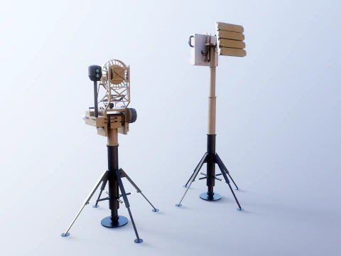 Anti Drone System Sand Camo 3D Model