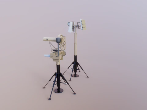 Anti Drone System Sand Camo 3D Model