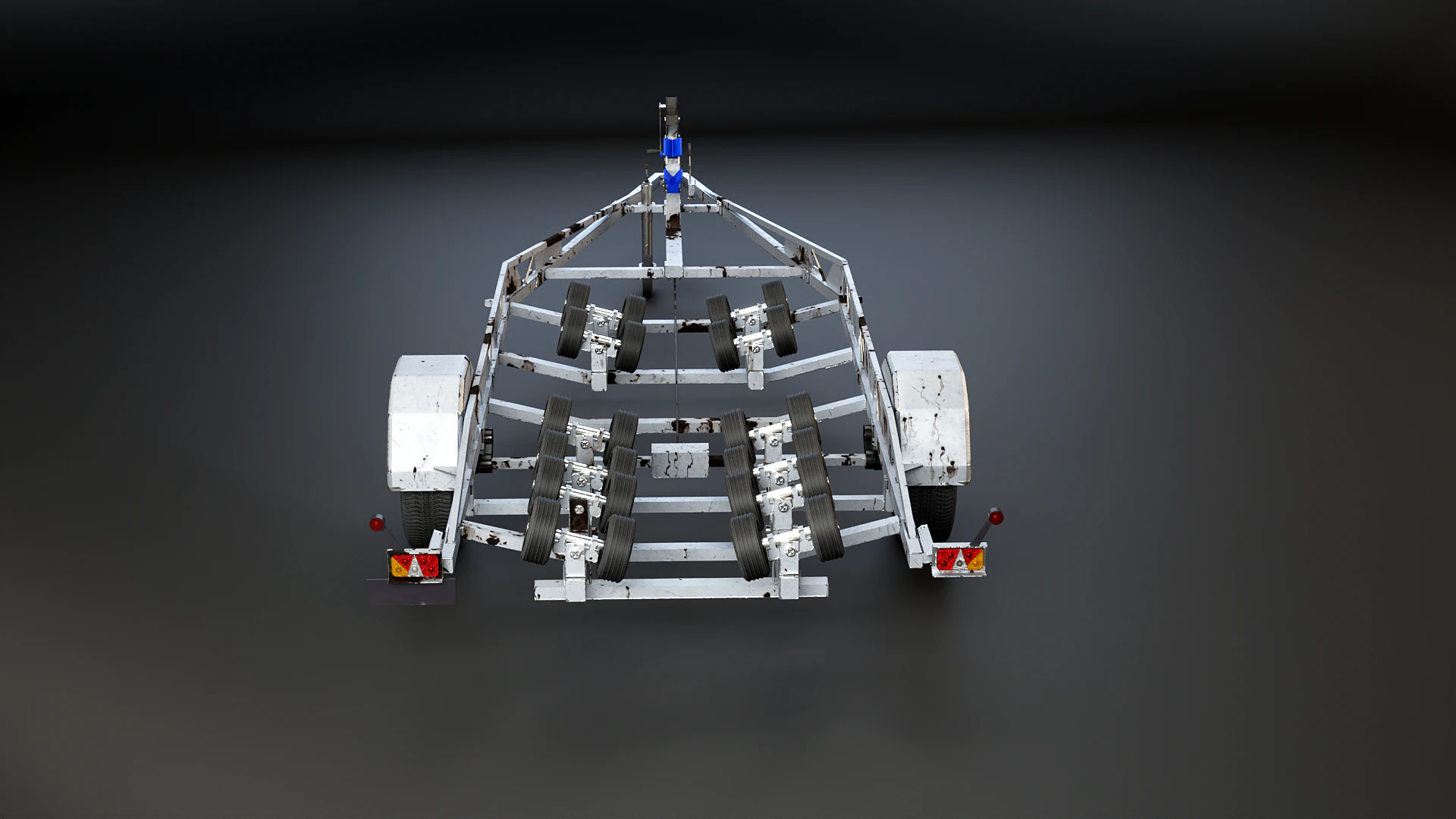 Rimorchio per barca RV usato Modello 3D .c4d .max .obj .3ds .fbx .stl .blend