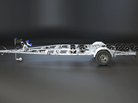 Rimorchio per barca RV usato Modello 3D