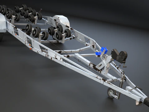 Rimorchio per barca RV usato Modello 3D