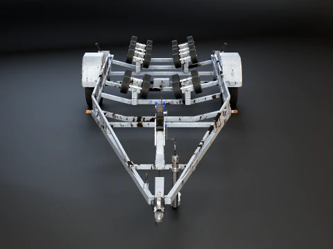 Rimorchio per barca RV usato Modello 3D