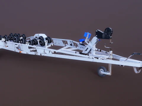 Rimorchio per barca RV usato Modello 3D