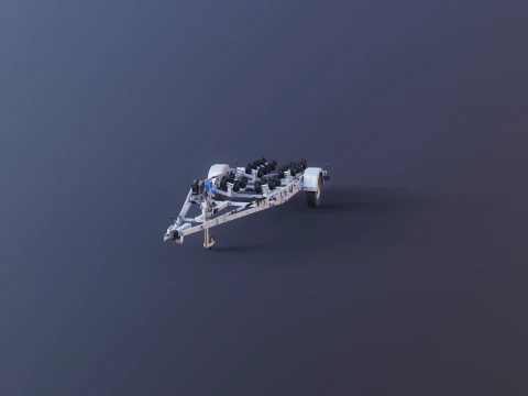 Rimorchio per barca RV usato Modello 3D