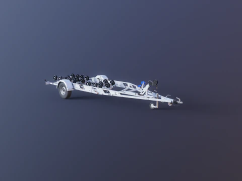 Rimorchio per barca RV usato Modello 3D